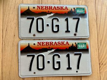 Pair of 1999 Nebraska License Plates