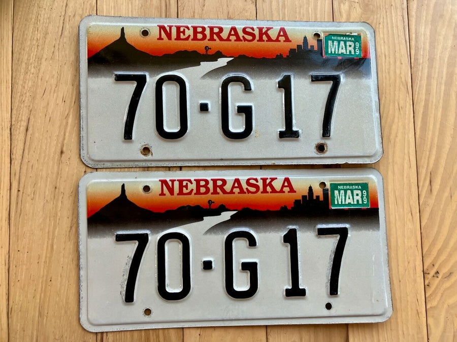Pair of 1999 Nebraska License Plates