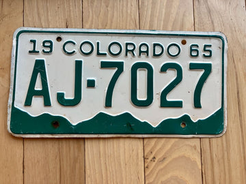 1965 Colorado License Plate