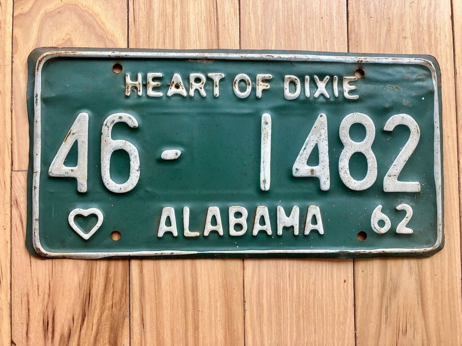 1962 Alabama License Plate