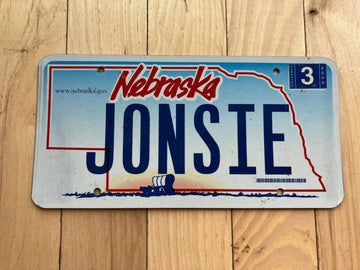 2006 Nebraska Vanity License Plate - JONSIE