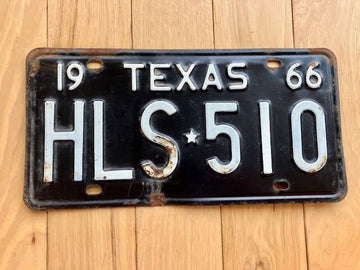 1966 Texas License Plate