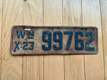 1923 Washington State License Plate