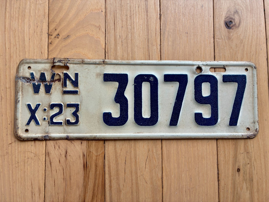1923 Washington State License Plate