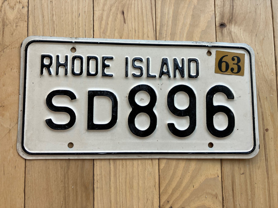 1963 Rhode Island License Plate
