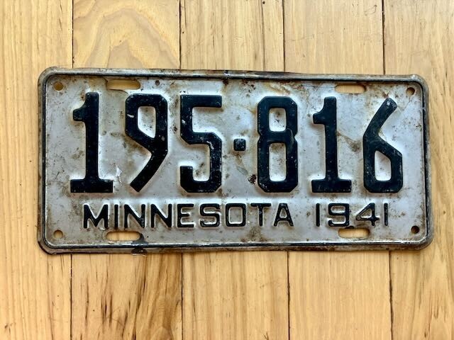 1941 Minnesota License Plate