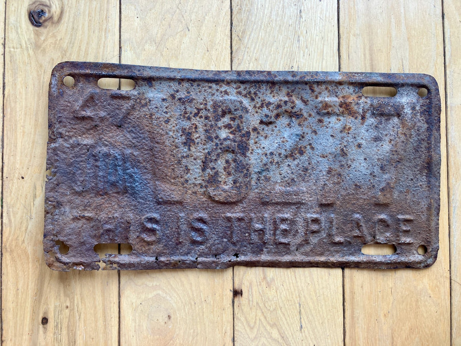 1947 Utah License Plate