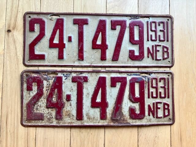 Pair of 1931 Nebraska Truck License Plates