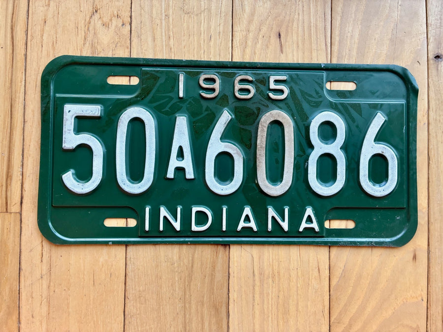 1965 Indiana License Plate