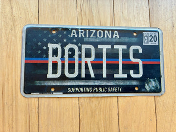 2020 Arizona Supporting Public Safety Vanity License Plate - BORTIS