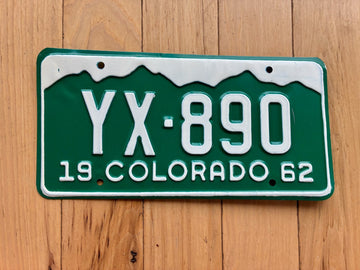 1962 Colorado License Plate