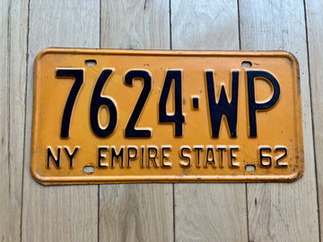 1962 New York License Plate