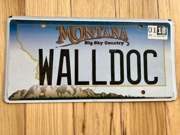 2018 Montana License Plate - Vanity Plate / WALLDOC