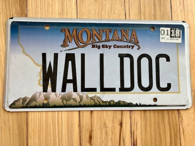 2018 Montana License Plate - Vanity Plate / WALLDOC