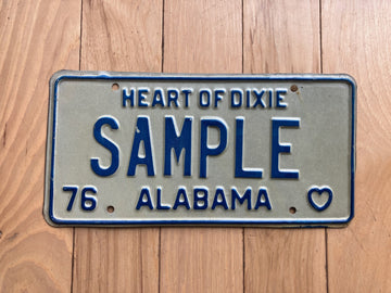 1976 Alabama Sample License Plate