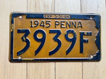 1945 Pennsylvania License Plate
