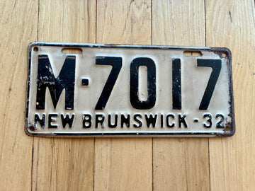 1932 New Brunswick License Plate