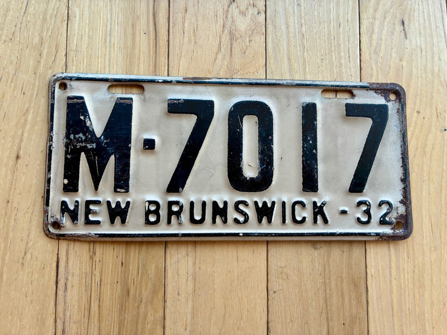 1932 New Brunswick License Plate