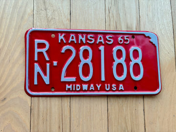 1965 Kansas License Plate