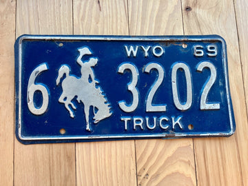 1969 Wyoming Truck License Plate