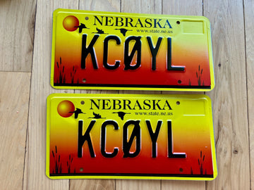 Pair of 2005 Nebraska Amateur Radio License Plates