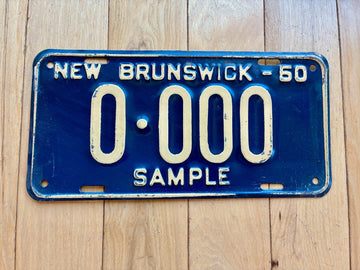 1950 New Brunswick Sample License Plate