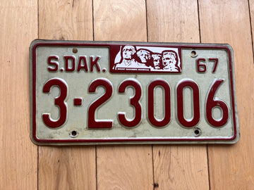 1967 South Dakota License Plate