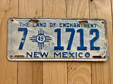 1949 New Mexico License Plate