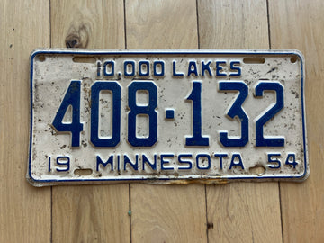 1954 Minnesota License Plate