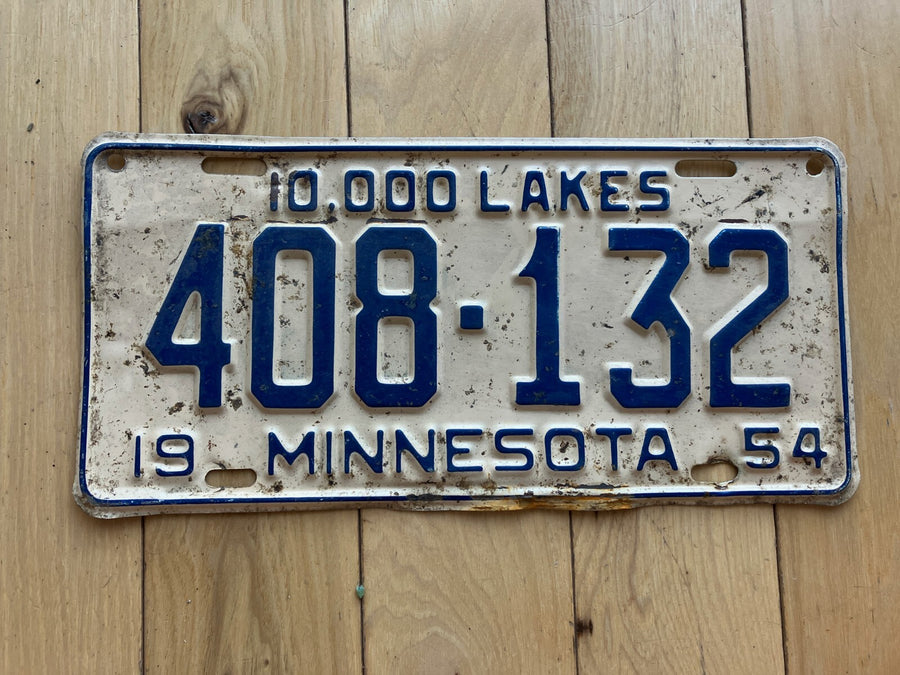1954 Minnesota License Plate