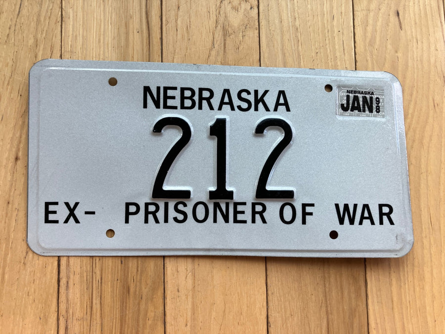 1998 Nebraska Ex Prisoner of War License Plate