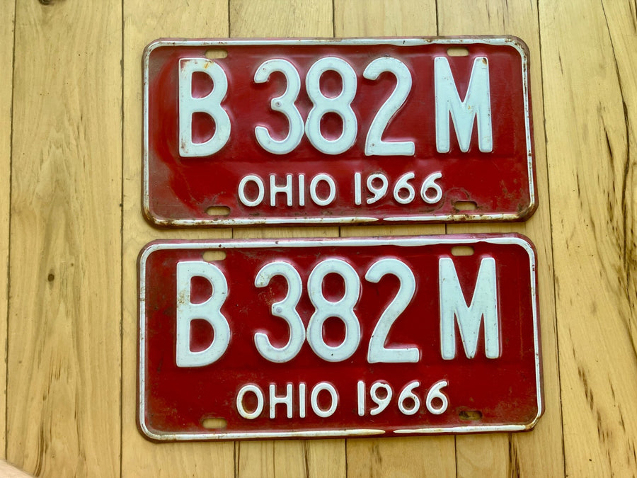 Pair of 1966 Ohio License Plates