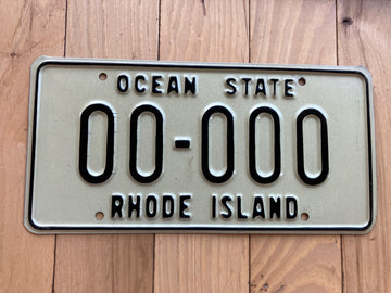 1972 to 1979 Rhode Island Sample License Plate