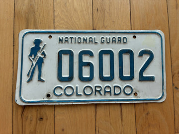 1988 Colorado National Guard License Plate