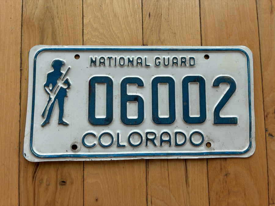 1988 Colorado National Guard License Plate