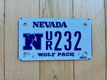 1994 Base Nevada Wolf Pack Motorcycle License Plate