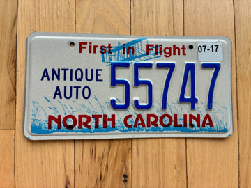 2017 North Carolina Antique Auto License Plate