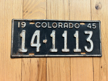 1945 Colorado License Plate