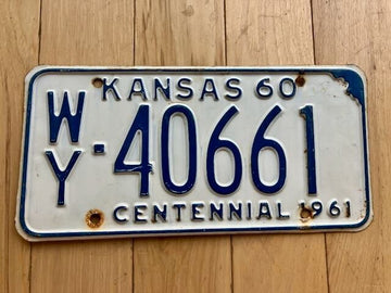 1960 Kansas License Plate
