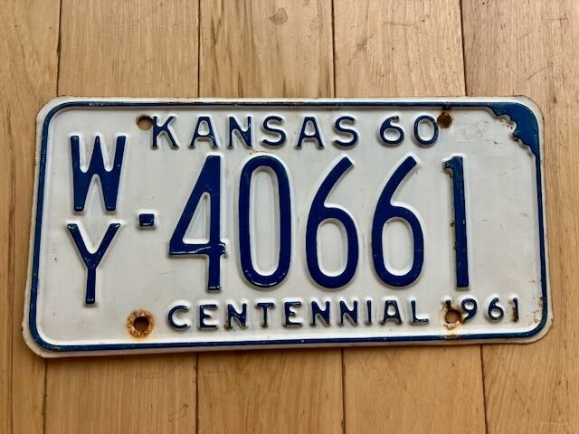 1960 Kansas License Plate