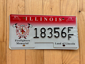 1997 Illinois Firefighters Memorial License Plate