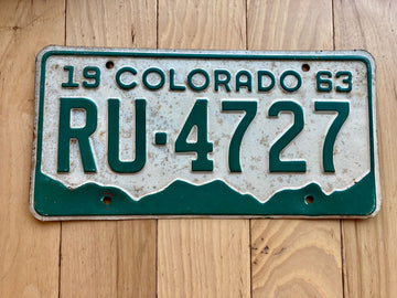 1963 Colorado License Plate