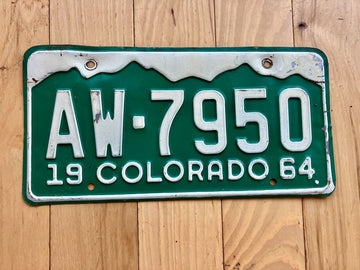 1964 Colorado License Plate