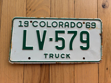 1969 Colorado Truck License Plate