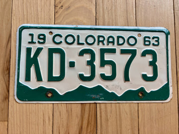1962 Colorado License Plate