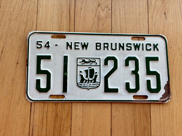 1954 New Brunswick License Plate
