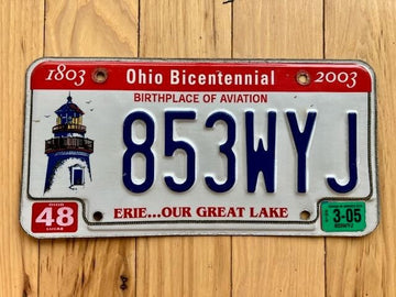 2005 Ohio Lighthouse License Plate 