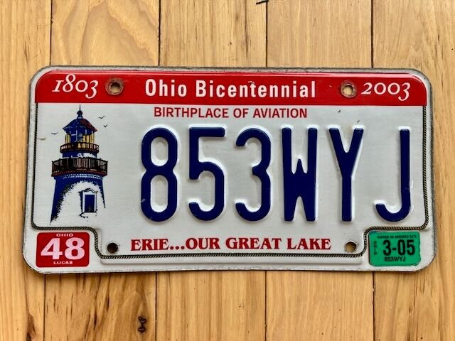 2005 Ohio Lighthouse License Plate 