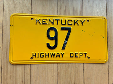 1956 to 1962 Kentucky Highway Department License Plate