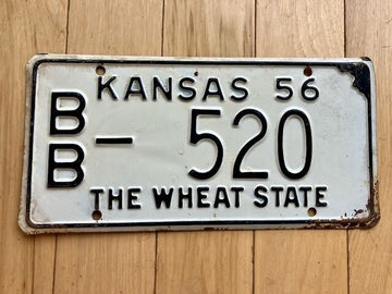 1956 Kansas License Plate